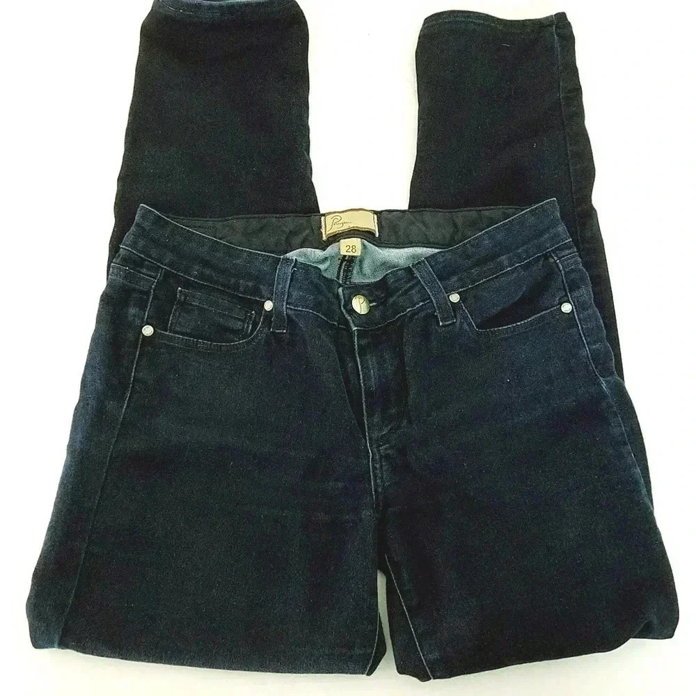 Paige Peg Skinny 28 Stretch Dark Wash Ankle